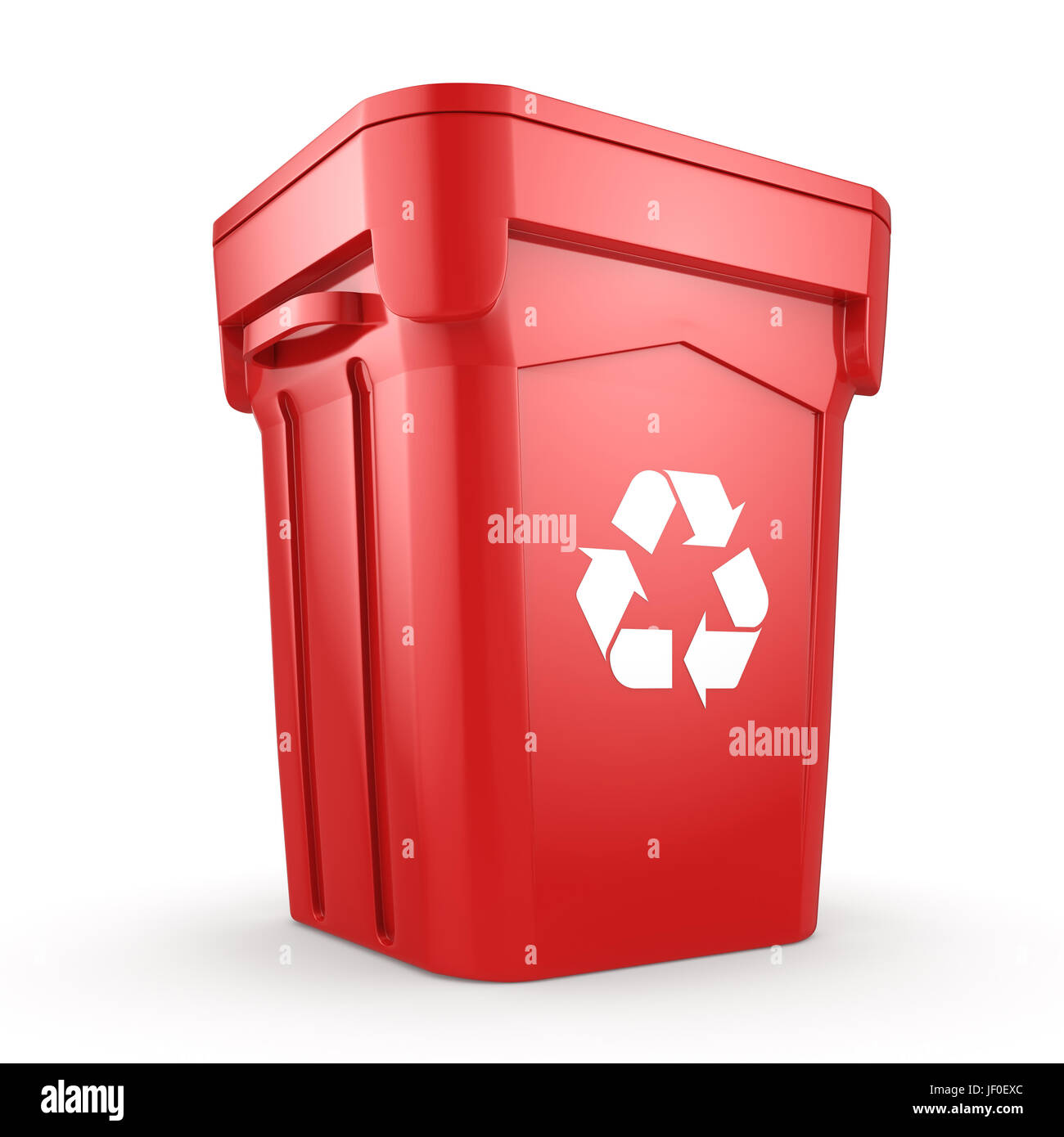 Red Recycling Bin Stock Photo Alamy