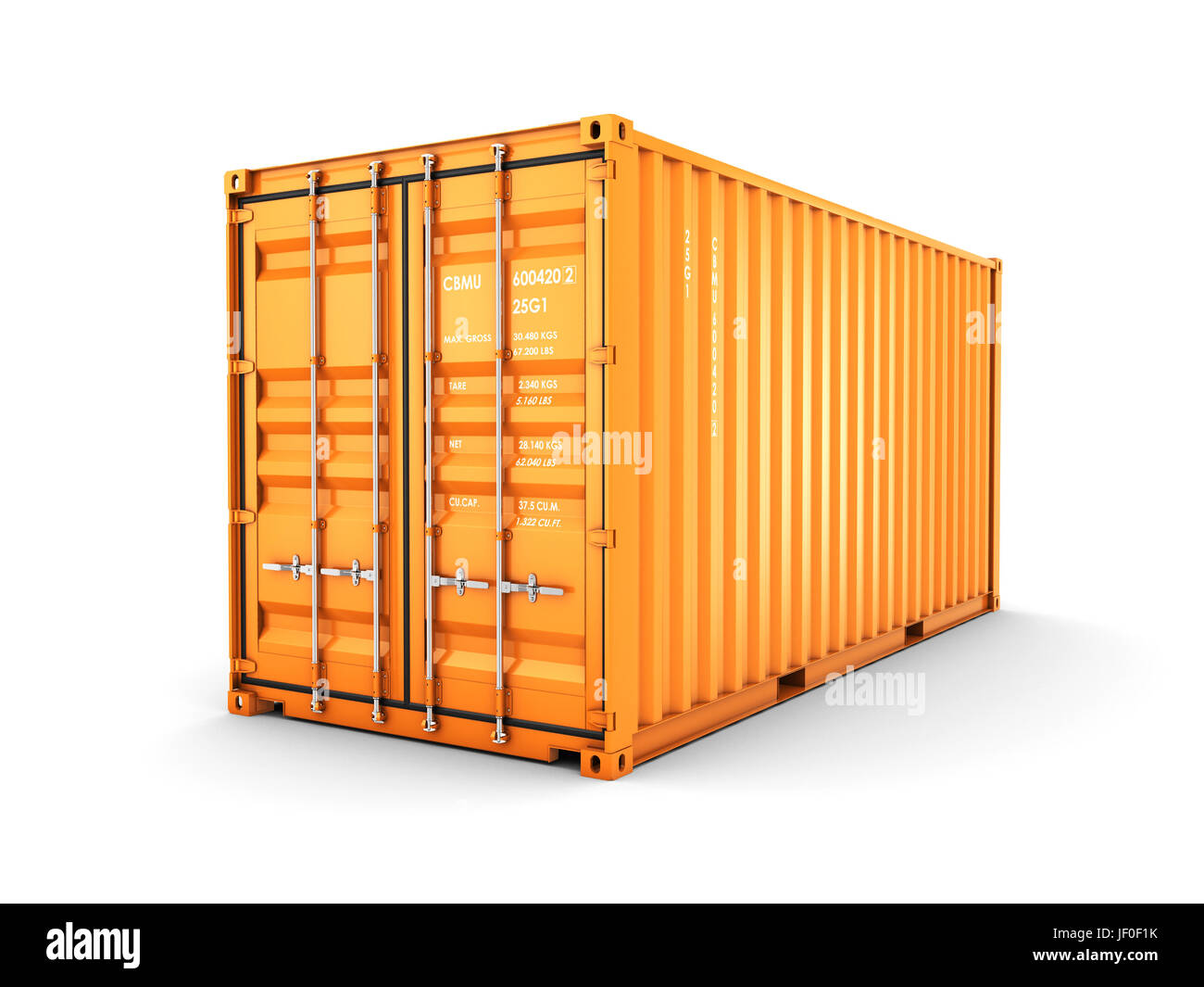 Isolated cargo container Stock Photo