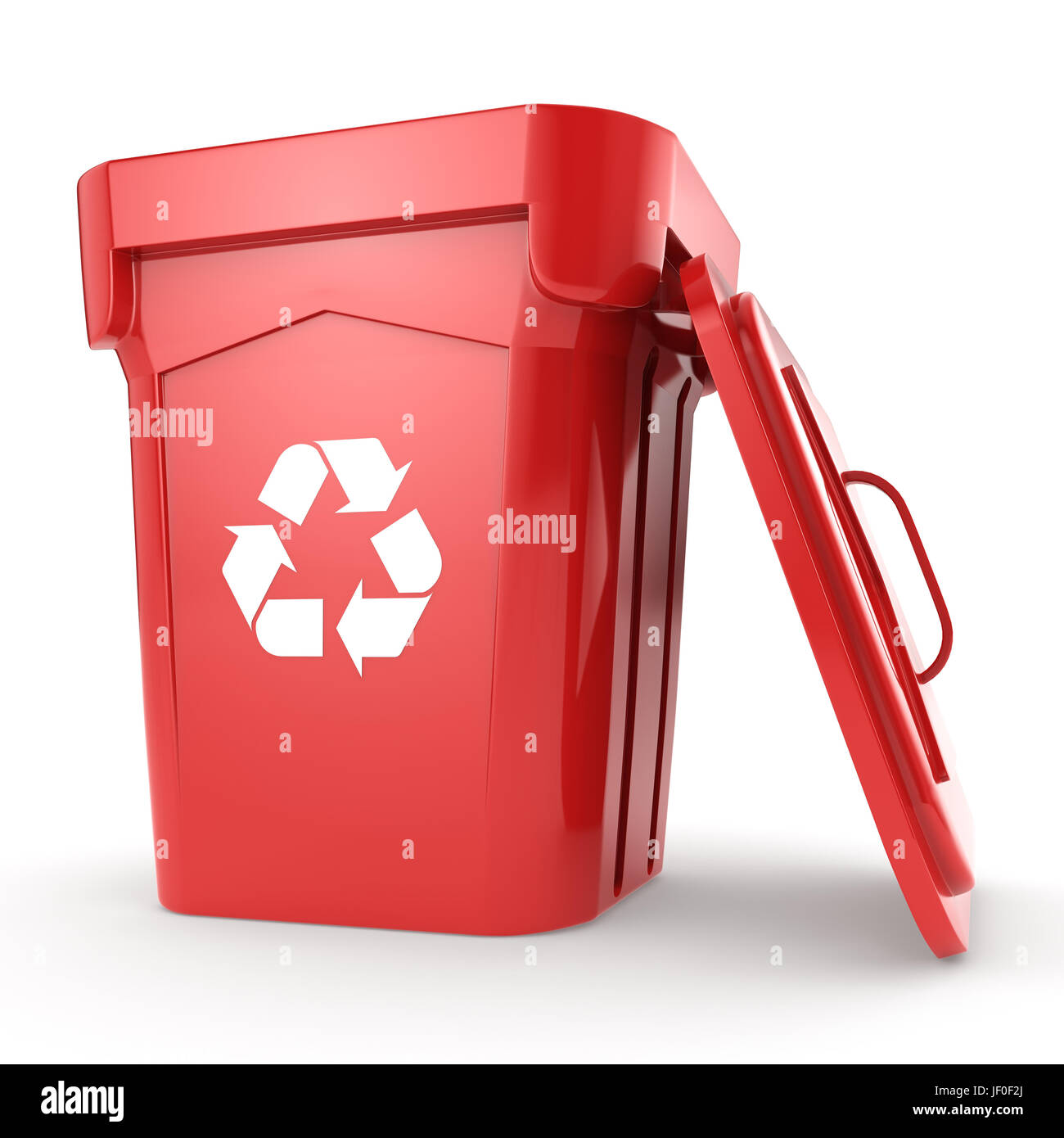 Red Recycling Bin Stock Photo Alamy