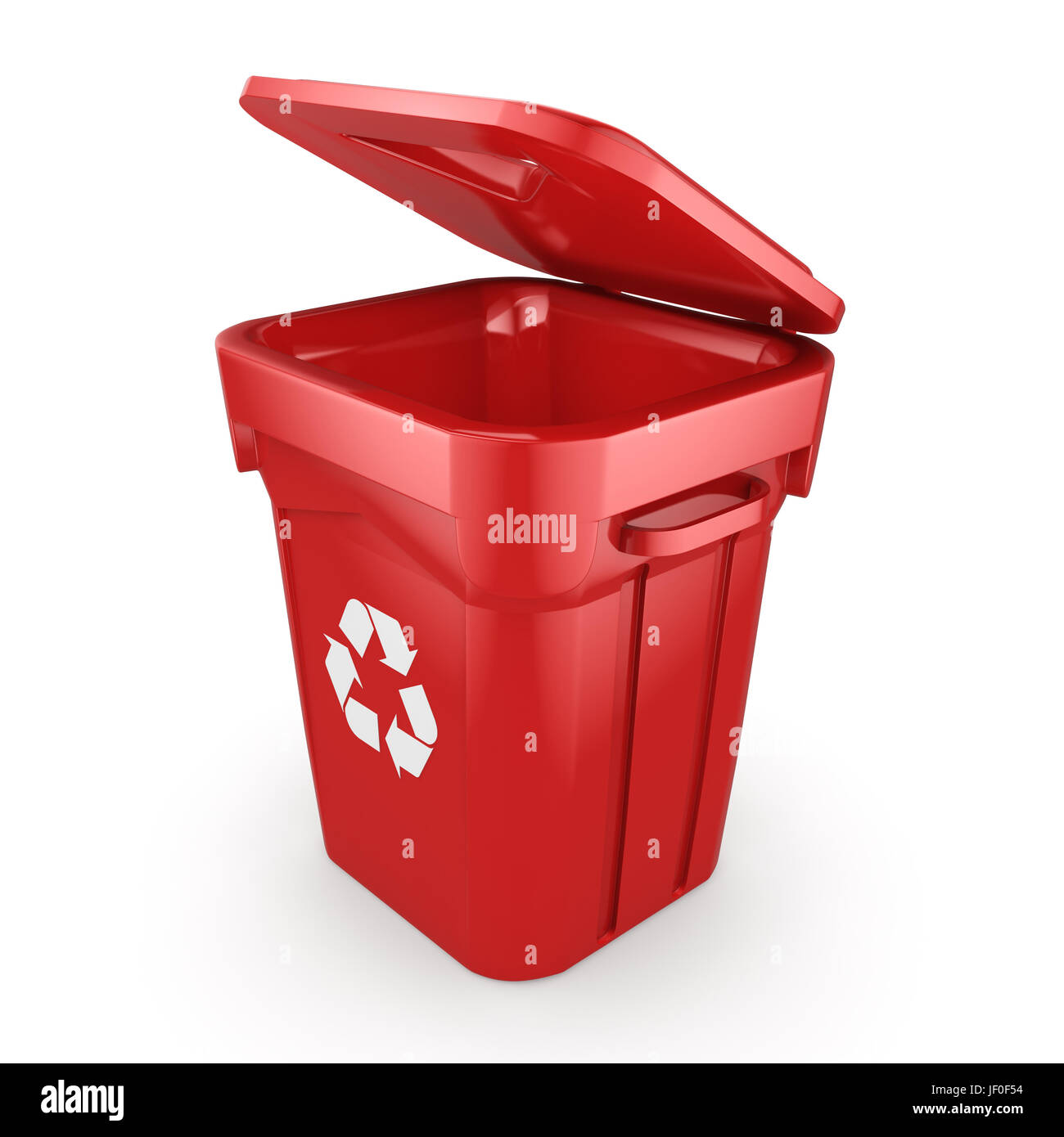 Red Recycling Bin Stock Photo Alamy