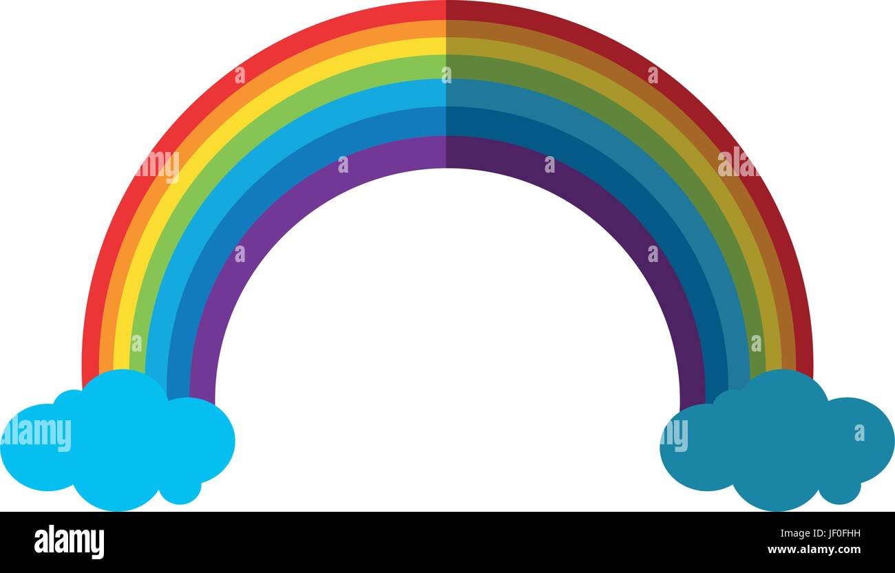 rainbow and clouds icon image Stock Vector Image & Art - Alamy