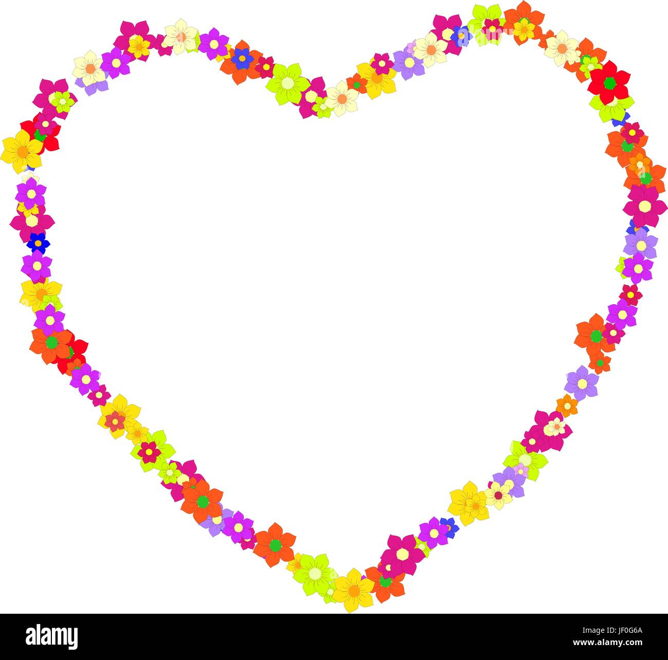 Vector Heart Made Of Colorful Flowers On Mother s Day Stock Vector 
