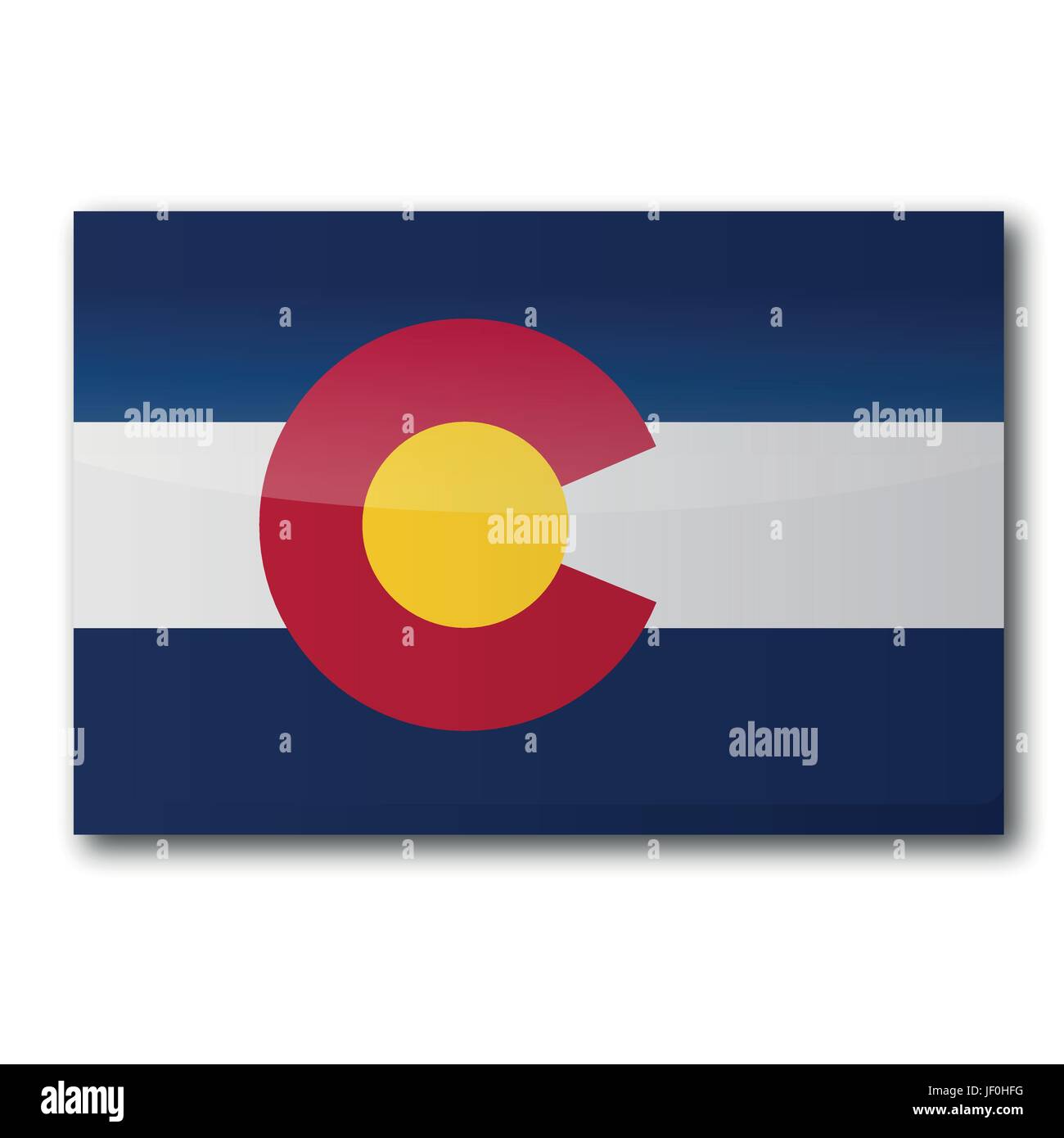 flag colorado Stock Vector