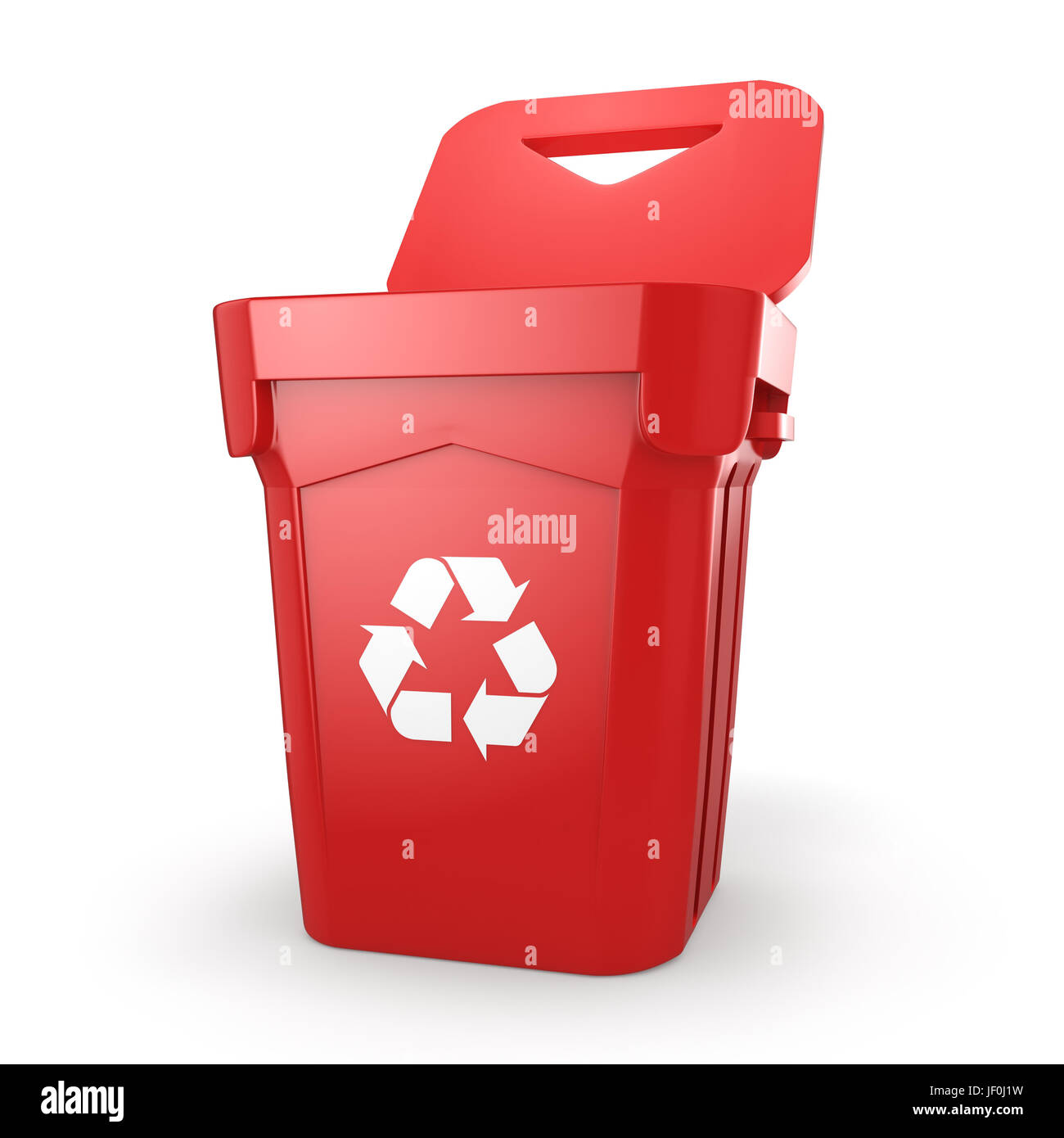 Red Recycling Bin Stock Photo Alamy