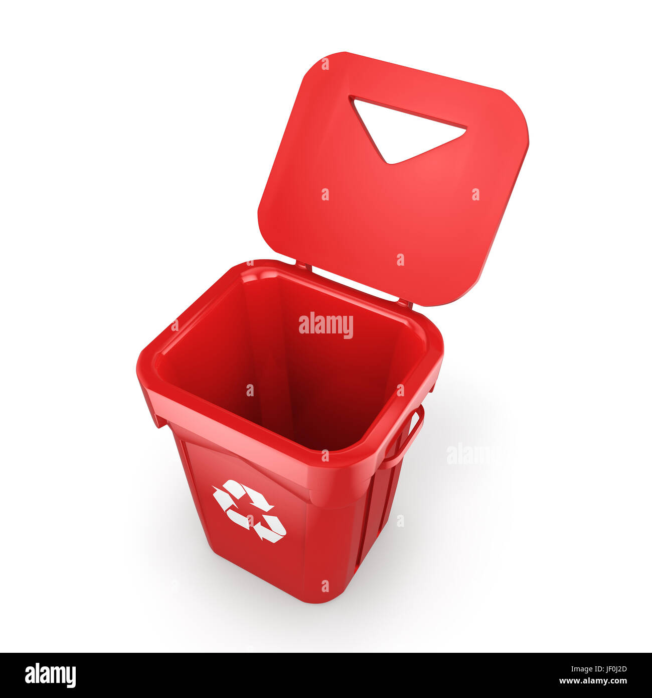 Red Recycling Bin Stock Photo Alamy