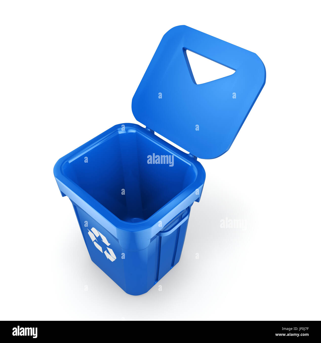 Blue Recycling Bin Stock Photo Alamy