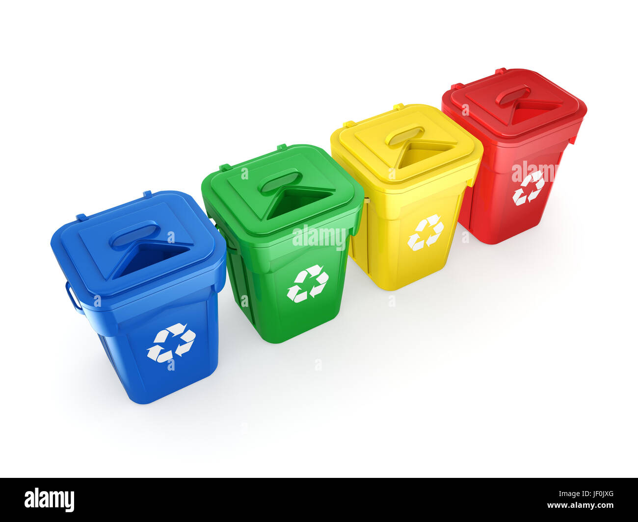 Multicolor Recycling Bins Stock Photo Alamy