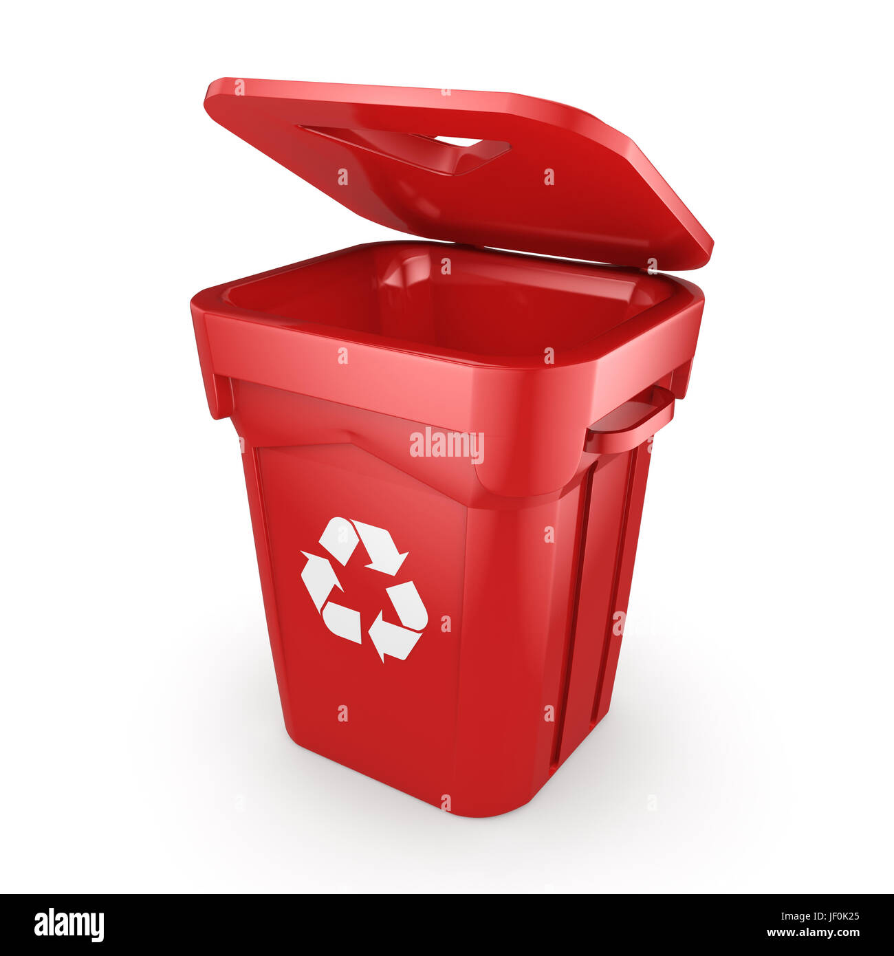 Red Recycling Bin Stock Photo Alamy