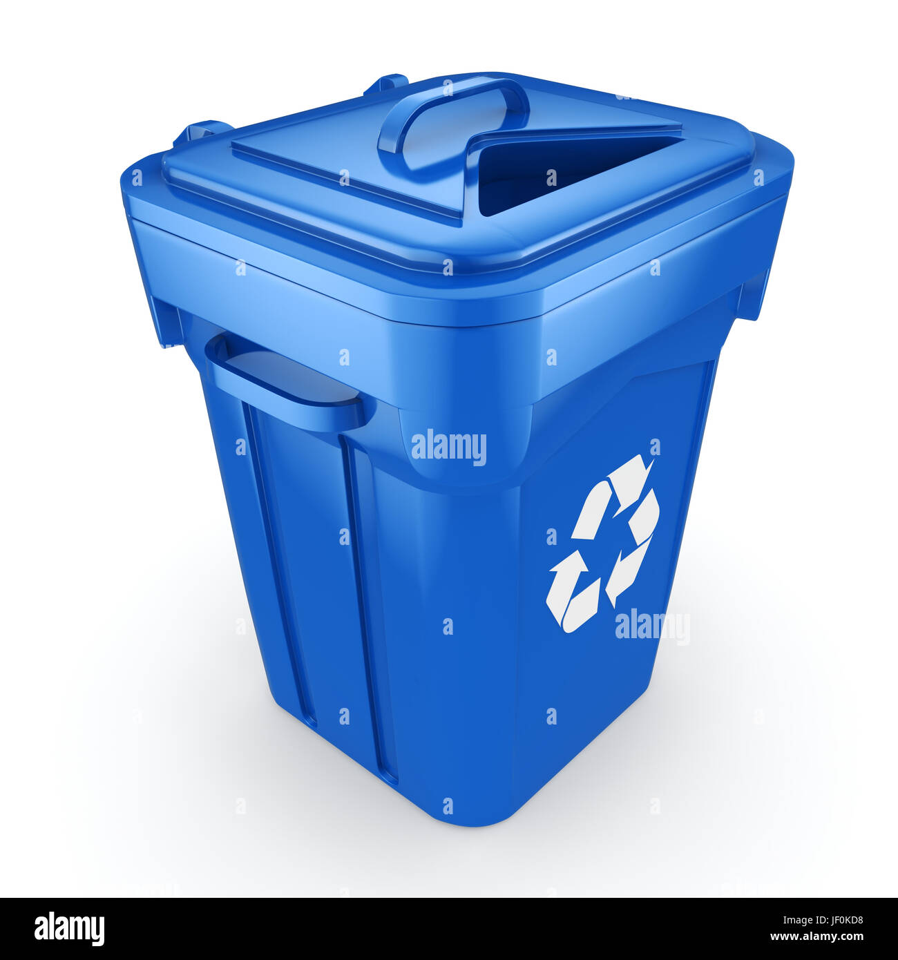Blue Recycling Bin Stock Photo Alamy