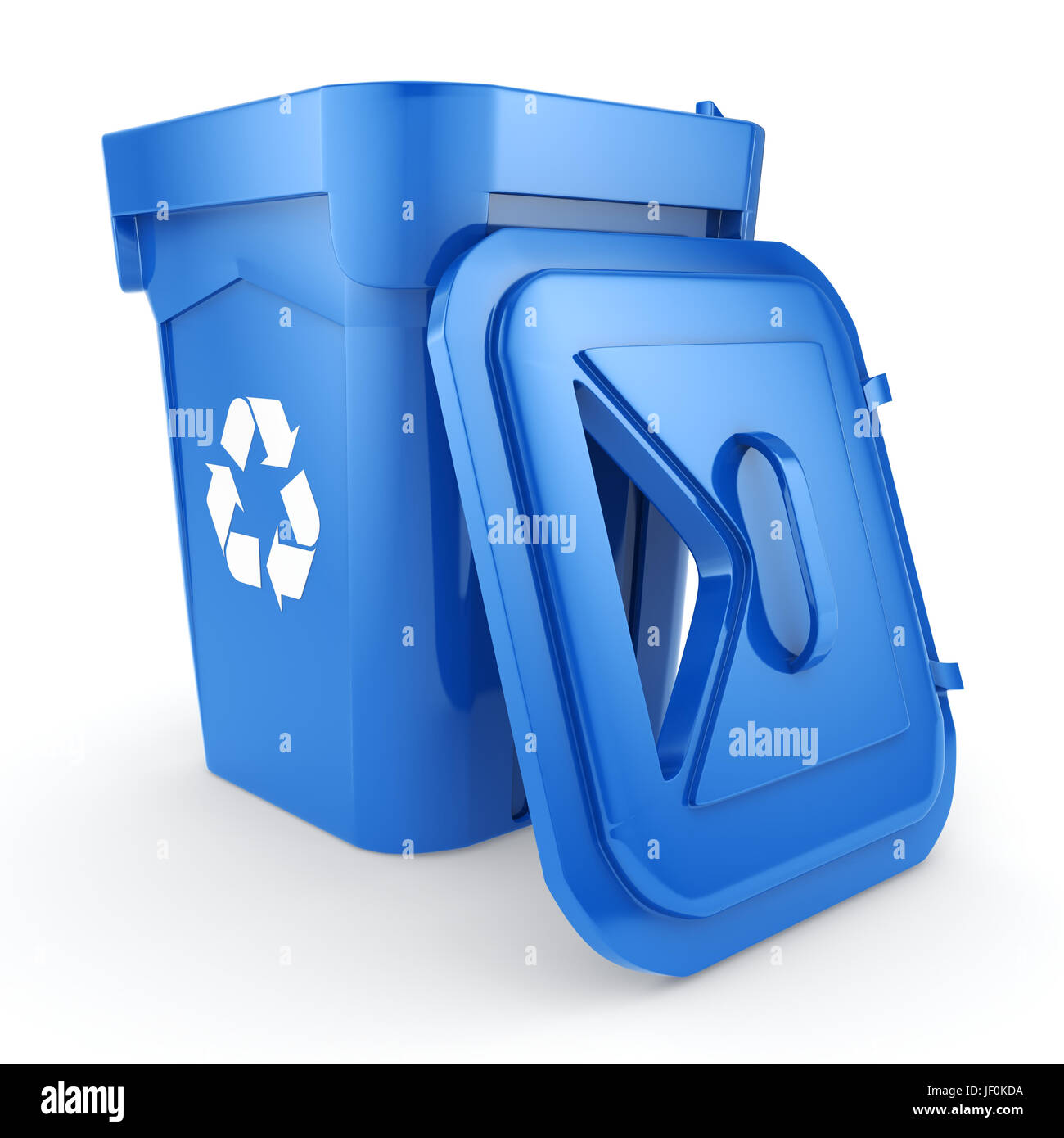 Blue Recycling Bin Stock Photo Alamy