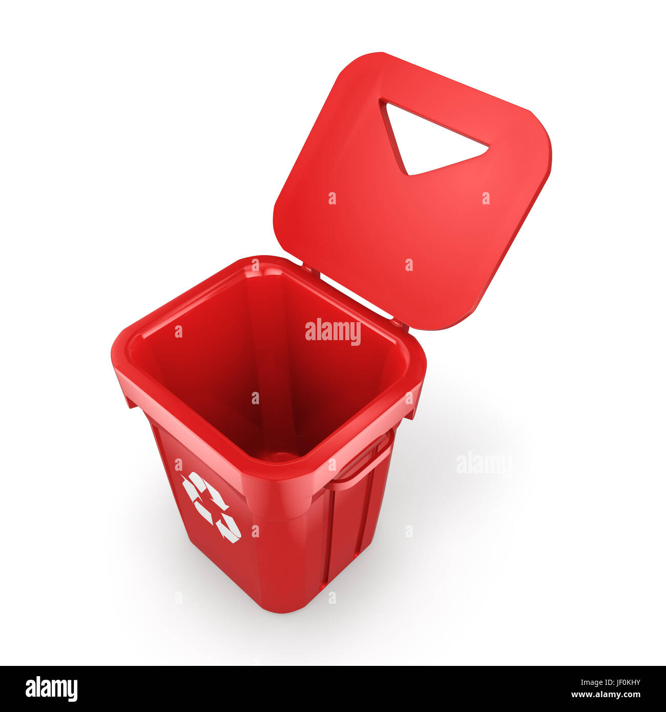 Red Recycling Bin Stock Photo Alamy