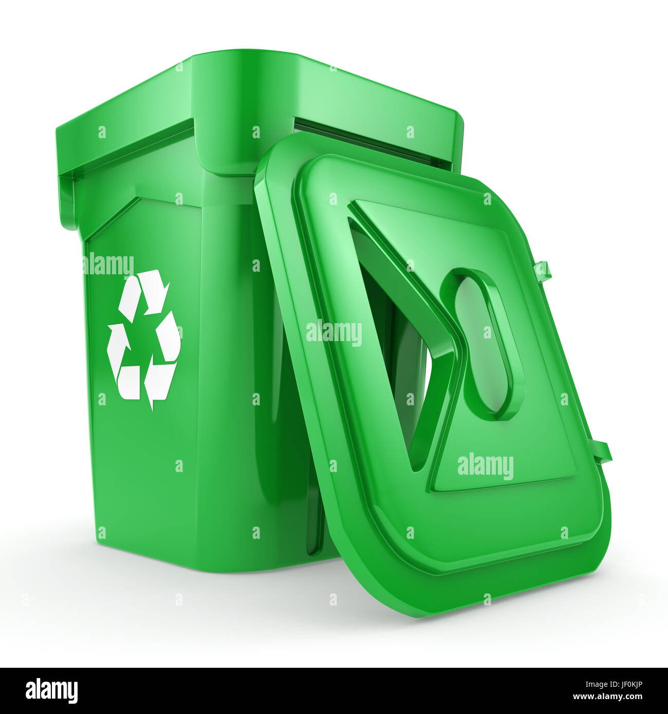 Green recycling Bin Stock Photo Alamy
