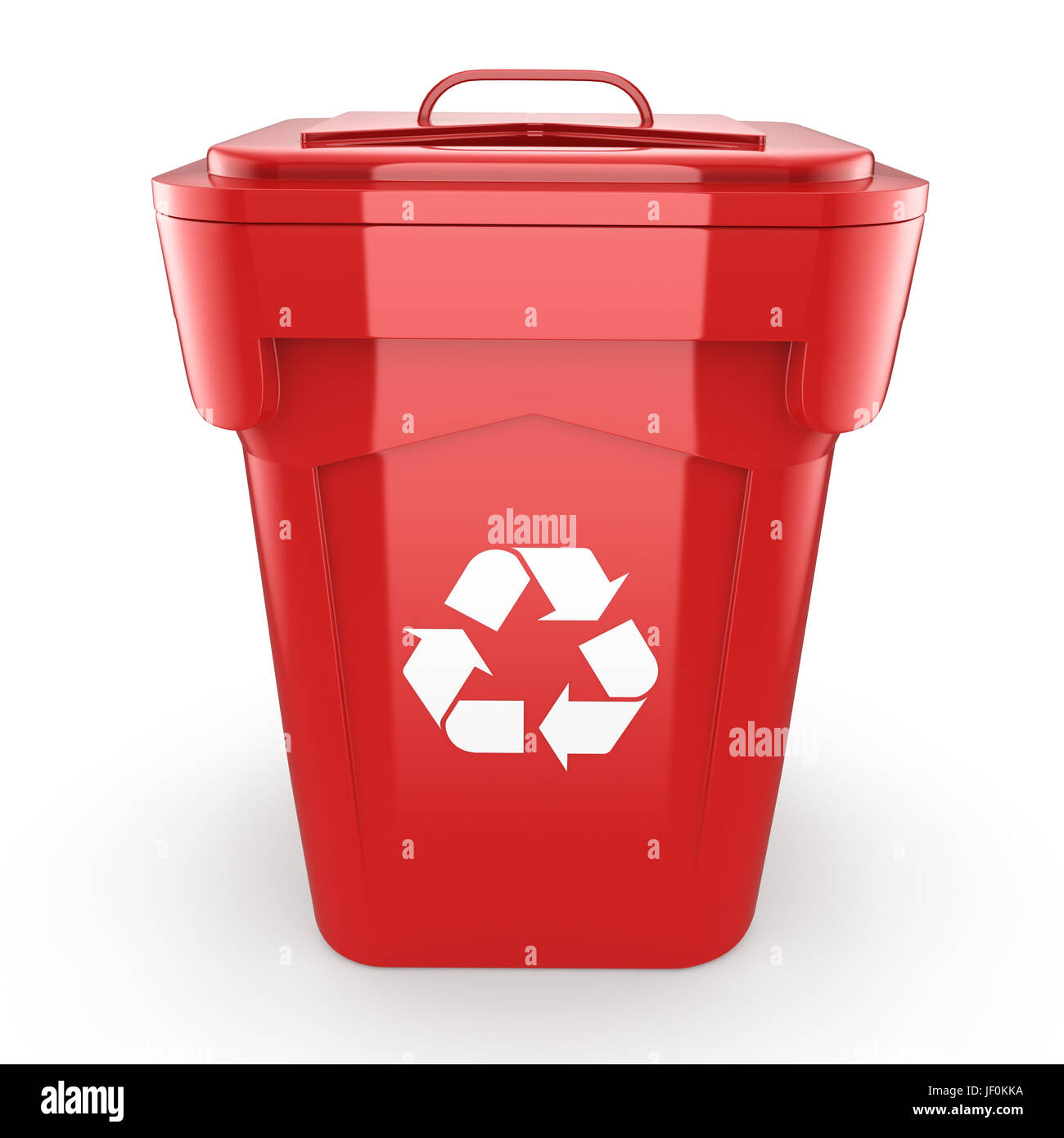 Red Recycling Bin Stock Photo Alamy