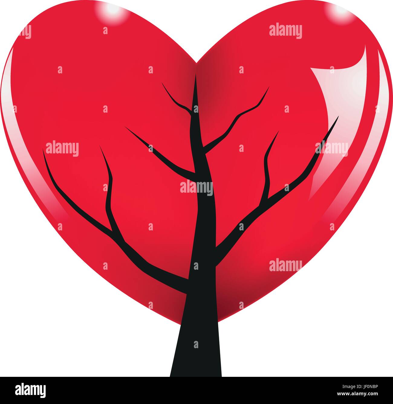tree, illustration, heart, tree, winter, wood, wedding, marriage ...