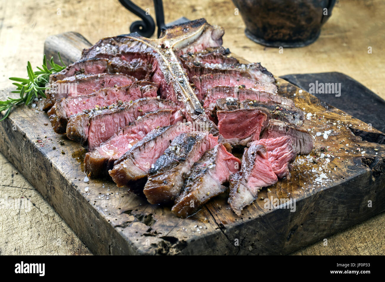 Dry Aged Barbecue Porterhouse Steak Stock Photo Alamy