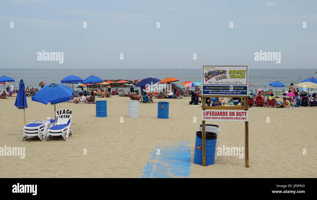 Beach at Asbury Park in New Jersey Stock Photo