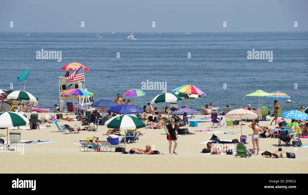 The beach in Long Branch, New Jersey, USA. A popular shore destination  Stock Photo - Alamy