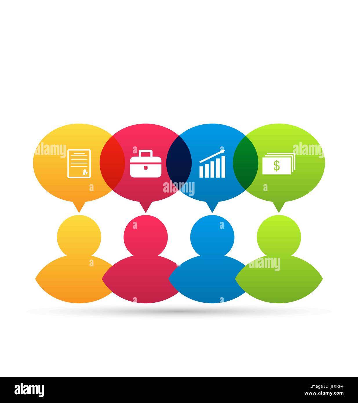 Presentation talking man info hires stock