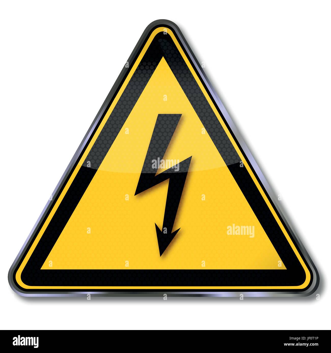 warning signs of dangerous electrical voltage Stock Vector