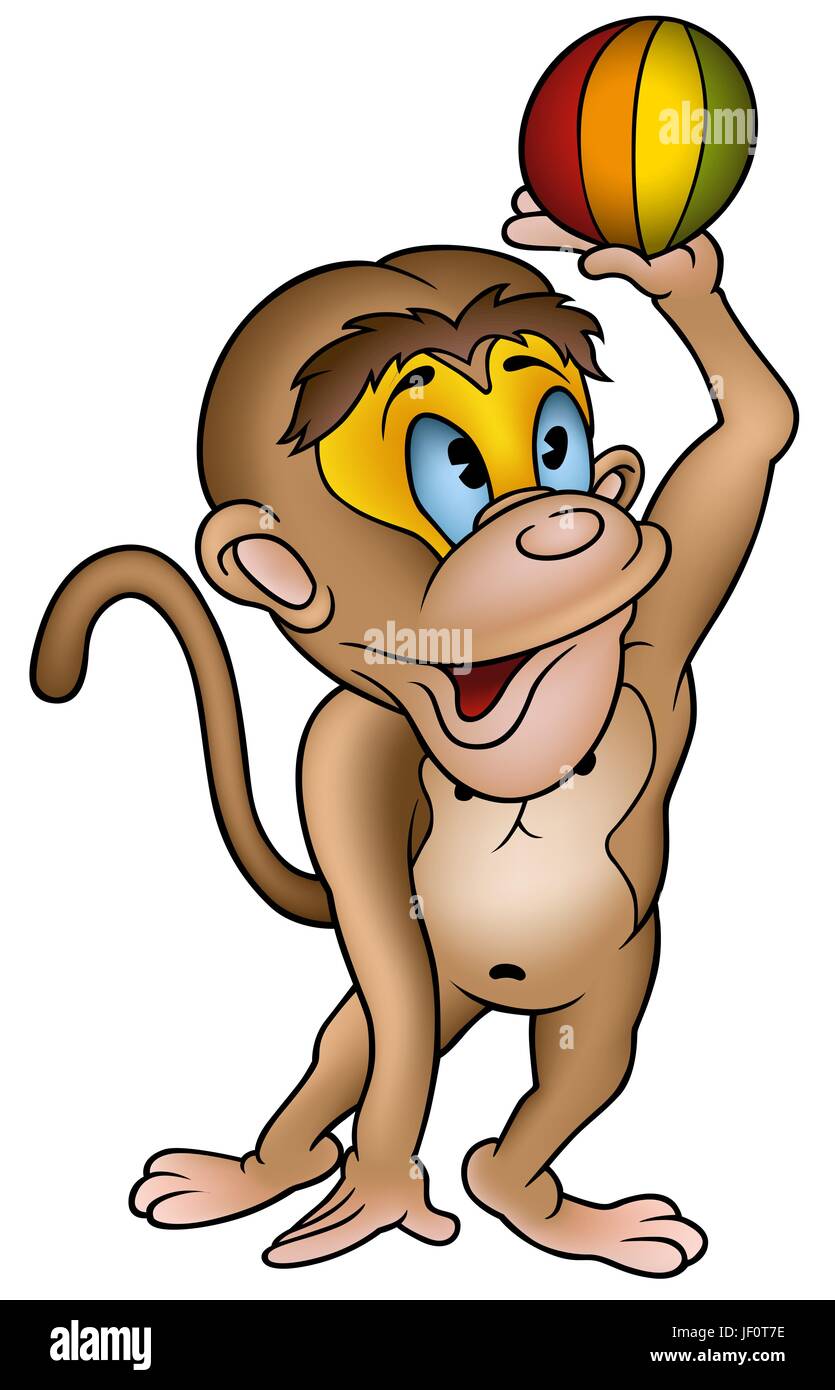 Monkey playing ball hi-res stock photography and images - Alamy