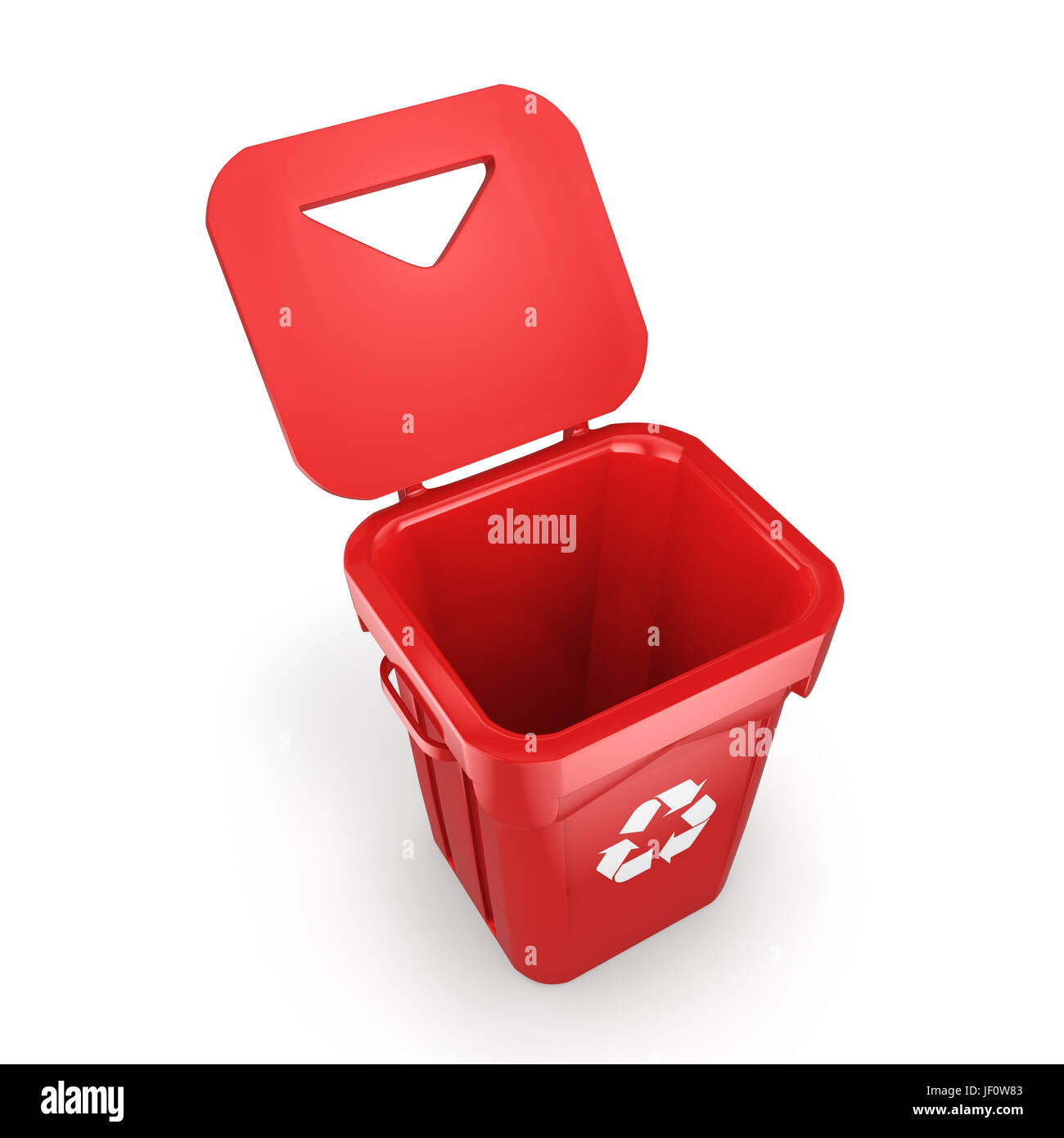 Red Recycling Bin Stock Photo Alamy