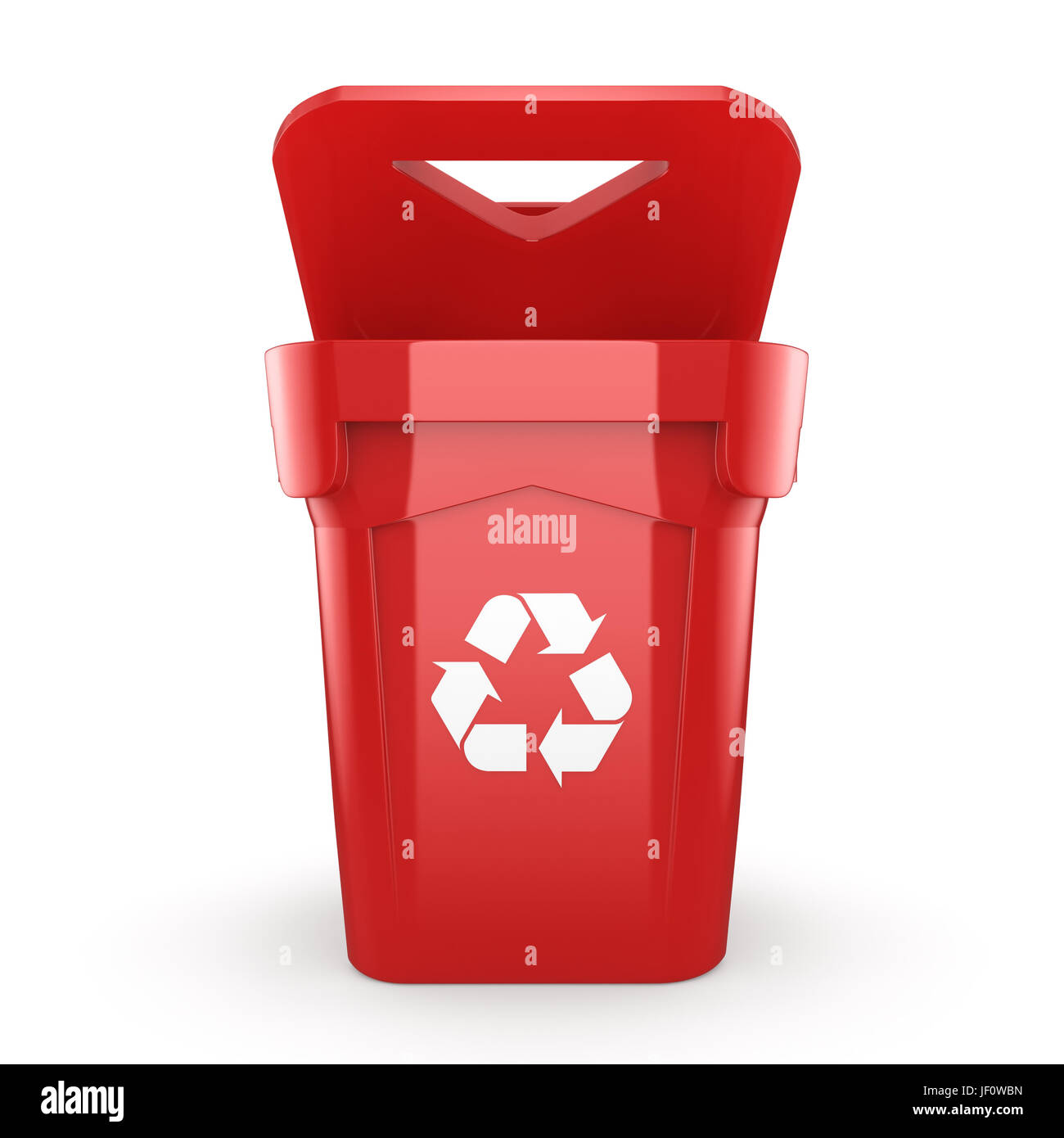 Red Recycling Bin Stock Photo Alamy