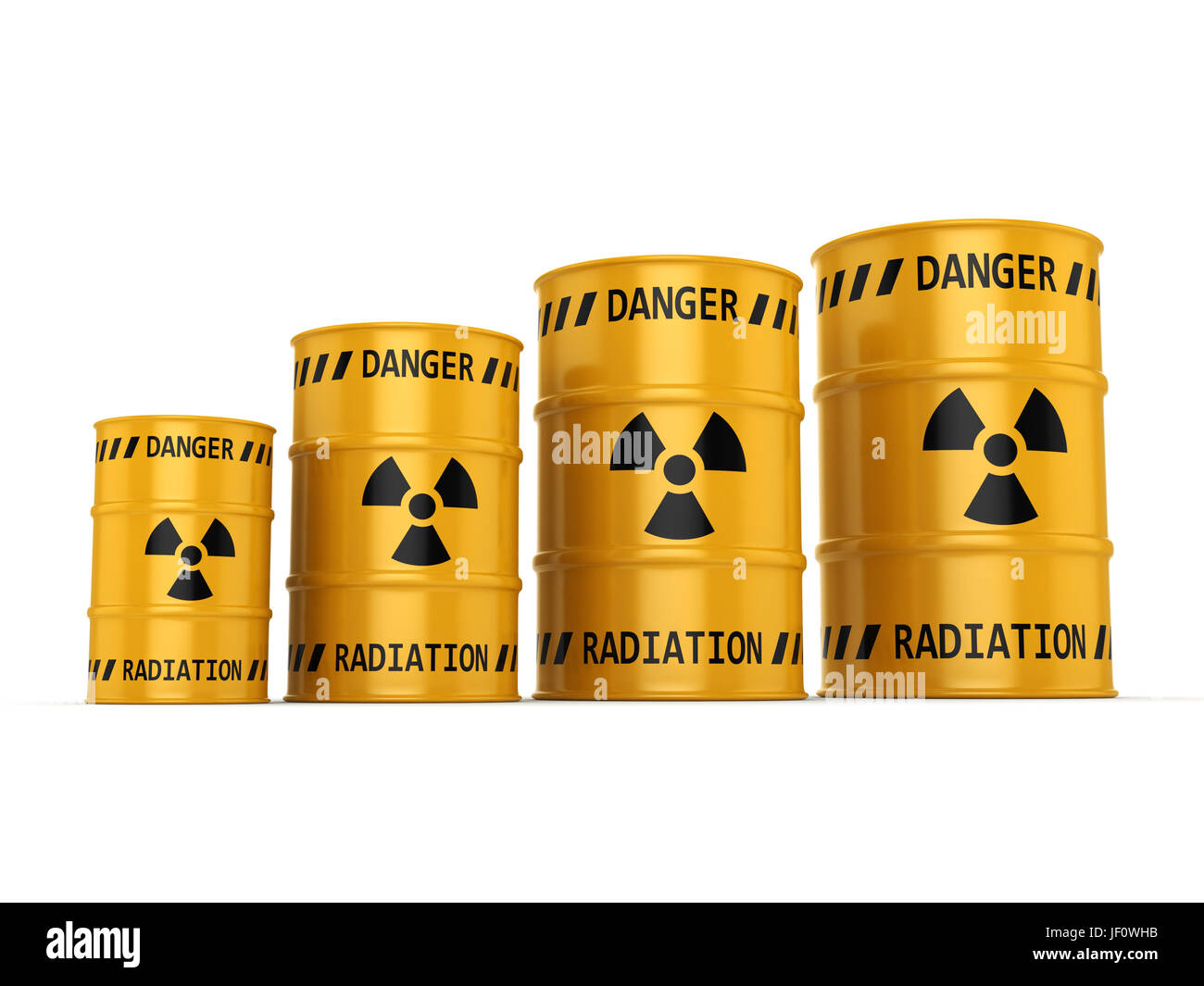 Yellow radioactive barrels Stock Photo Alamy
