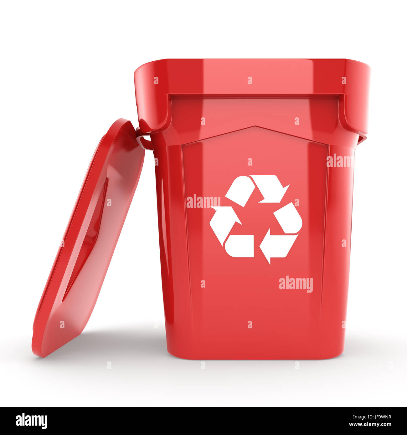 Red Recycling Bin Stock Photo Alamy