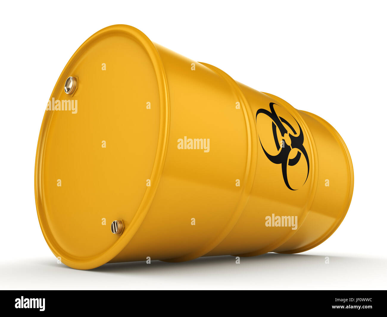 3D rendering biohazard barrel Stock Photo