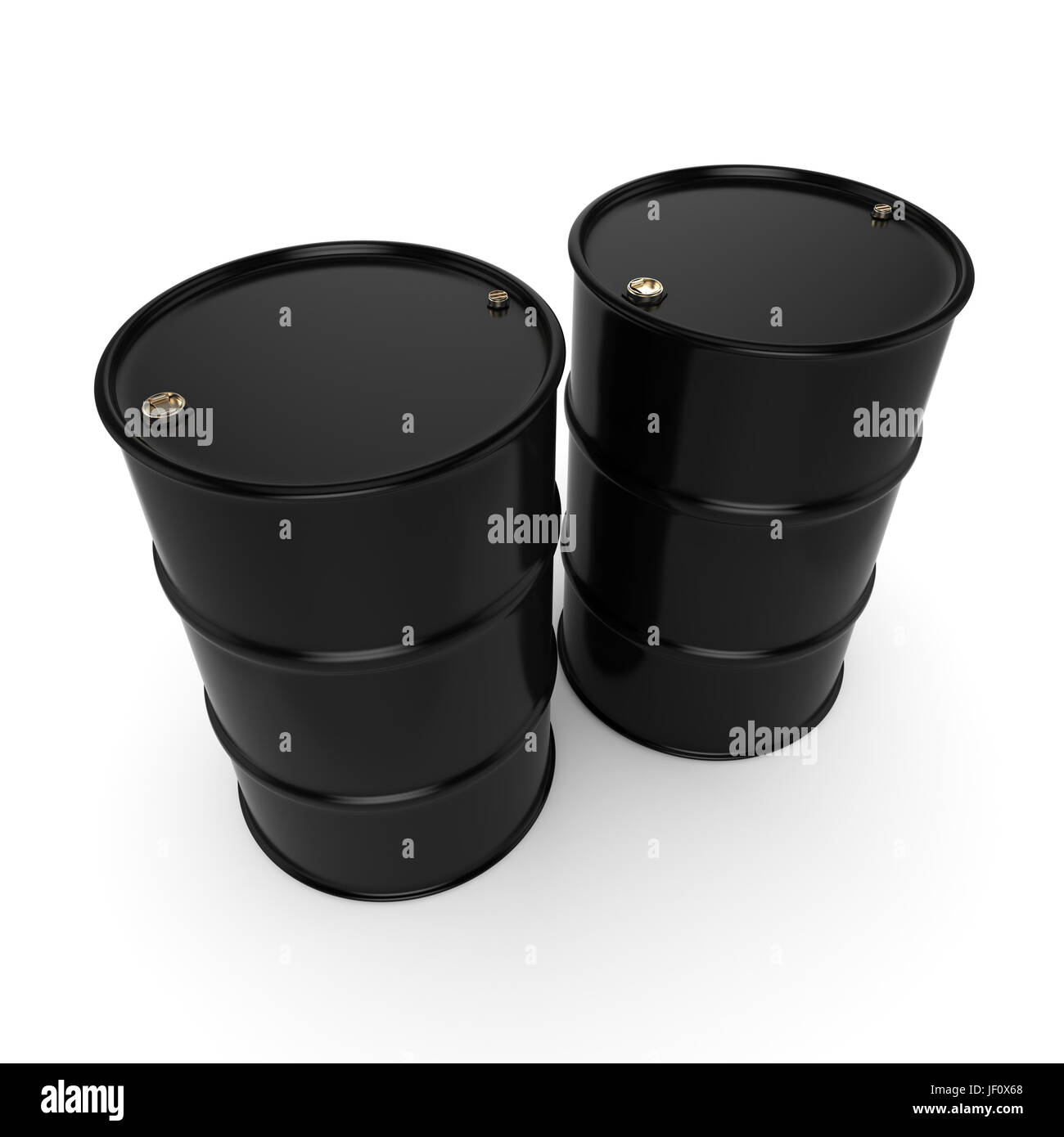 3d Rendering Black Barrels Stock Photo Alamy