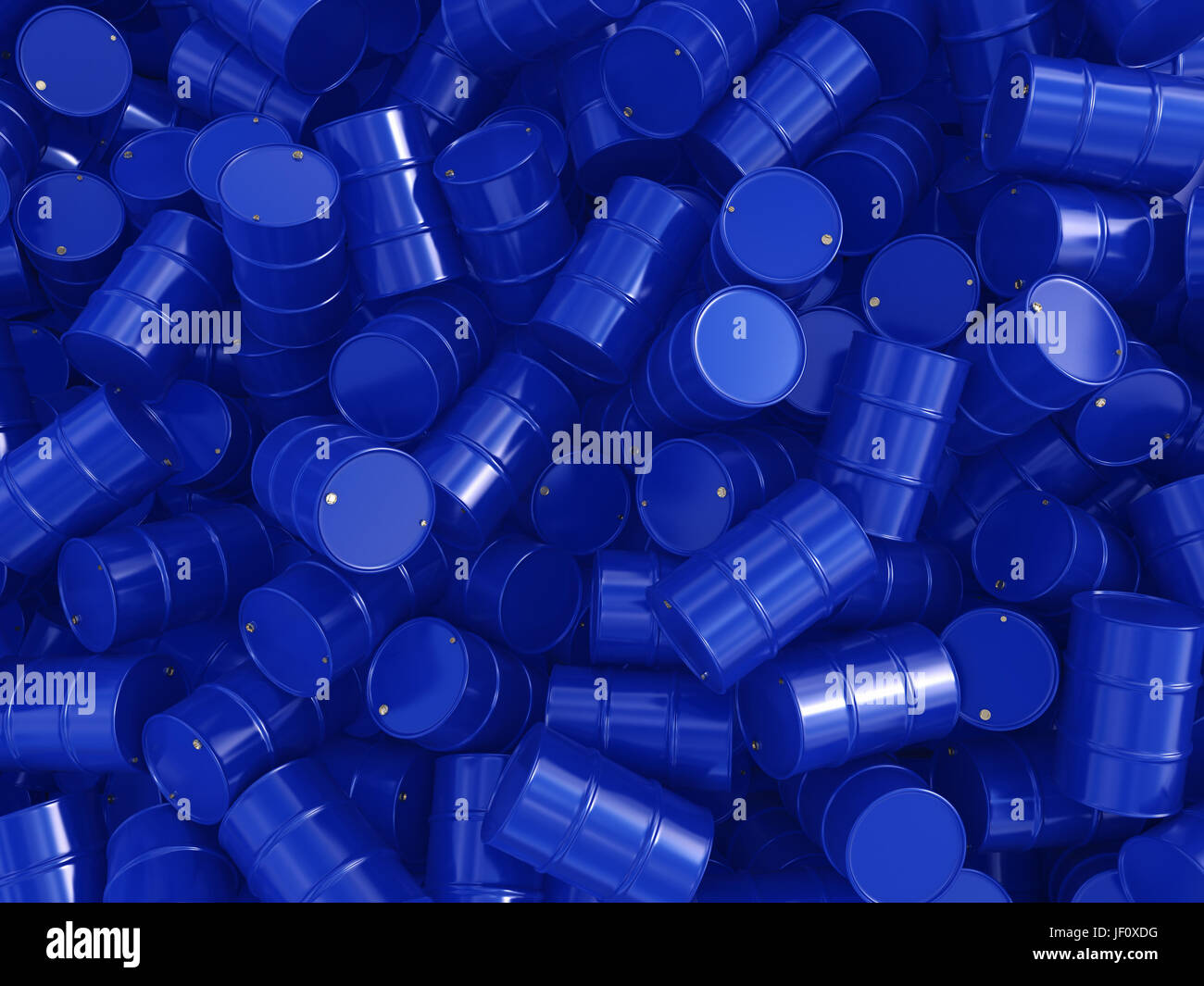 3D rendering blue barrels Stock Photo Alamy