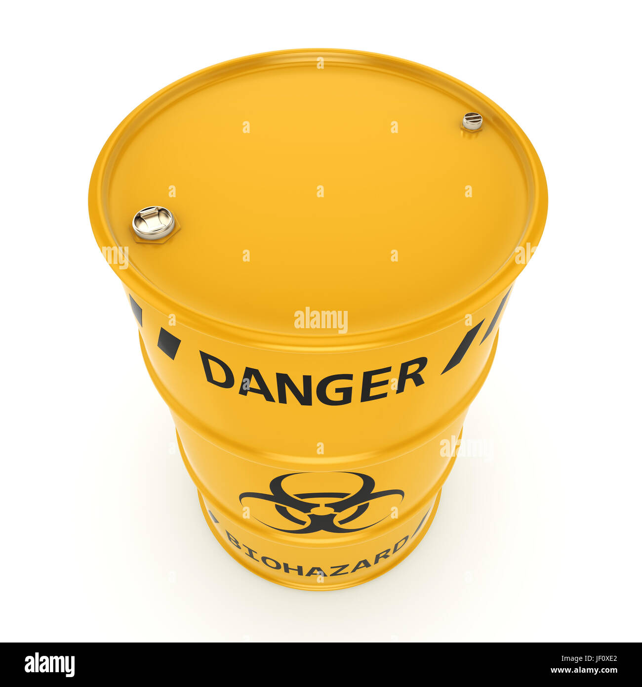 3D rendering biohazard barrel Stock Photo - Alamy