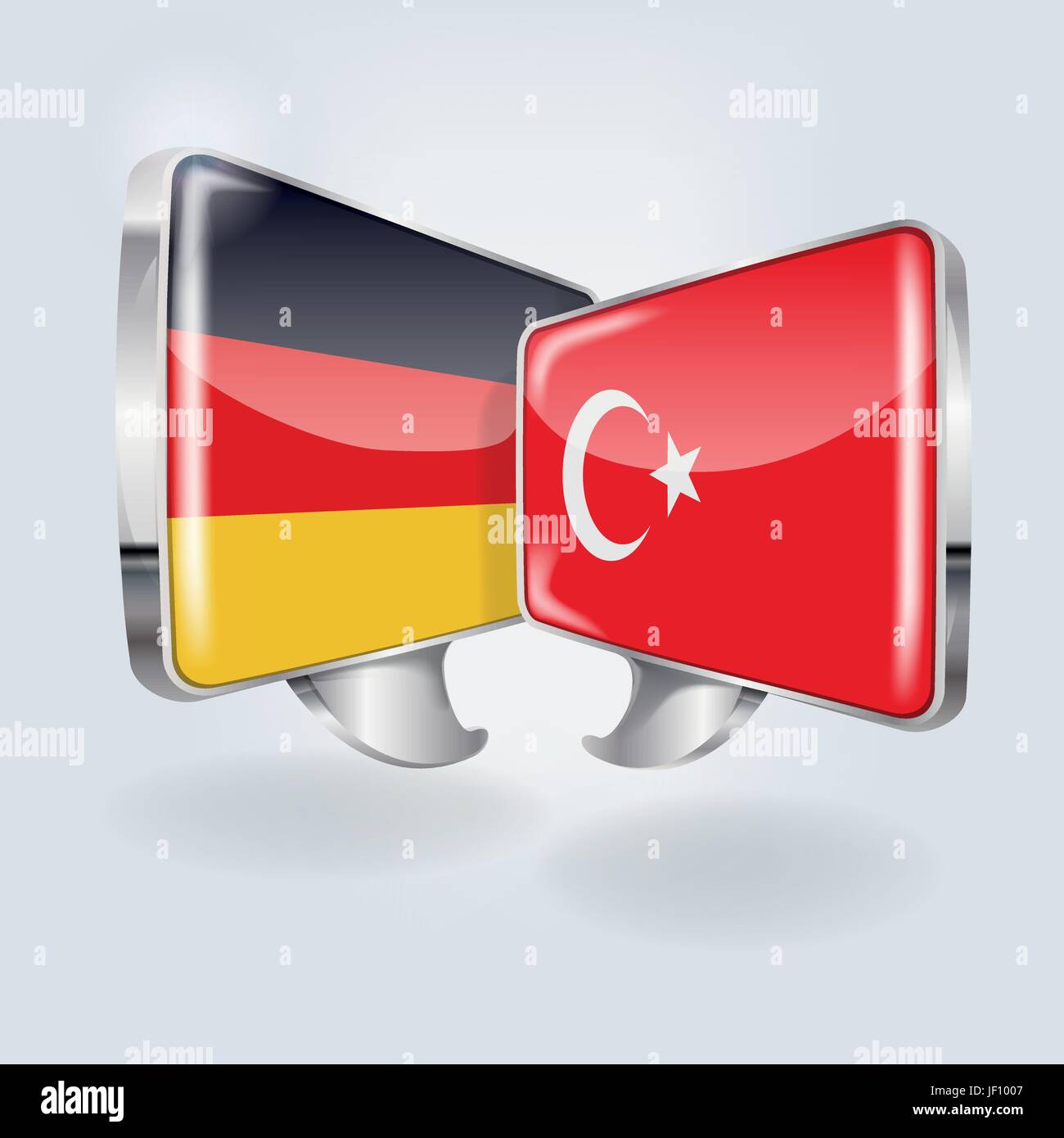 friendship, communication, turkey, german, turkish, integration, immigration, Stock Vector