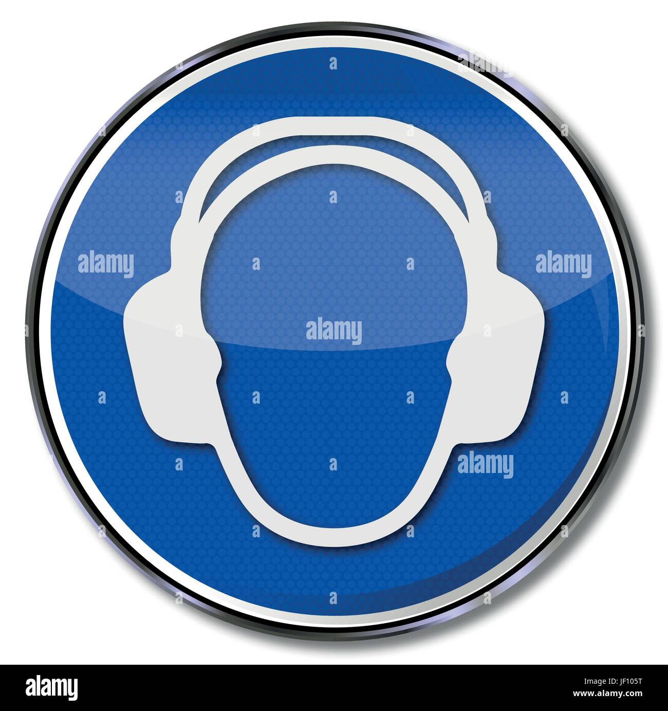 wear safety signs always headphones and hearing protection Stock Vector