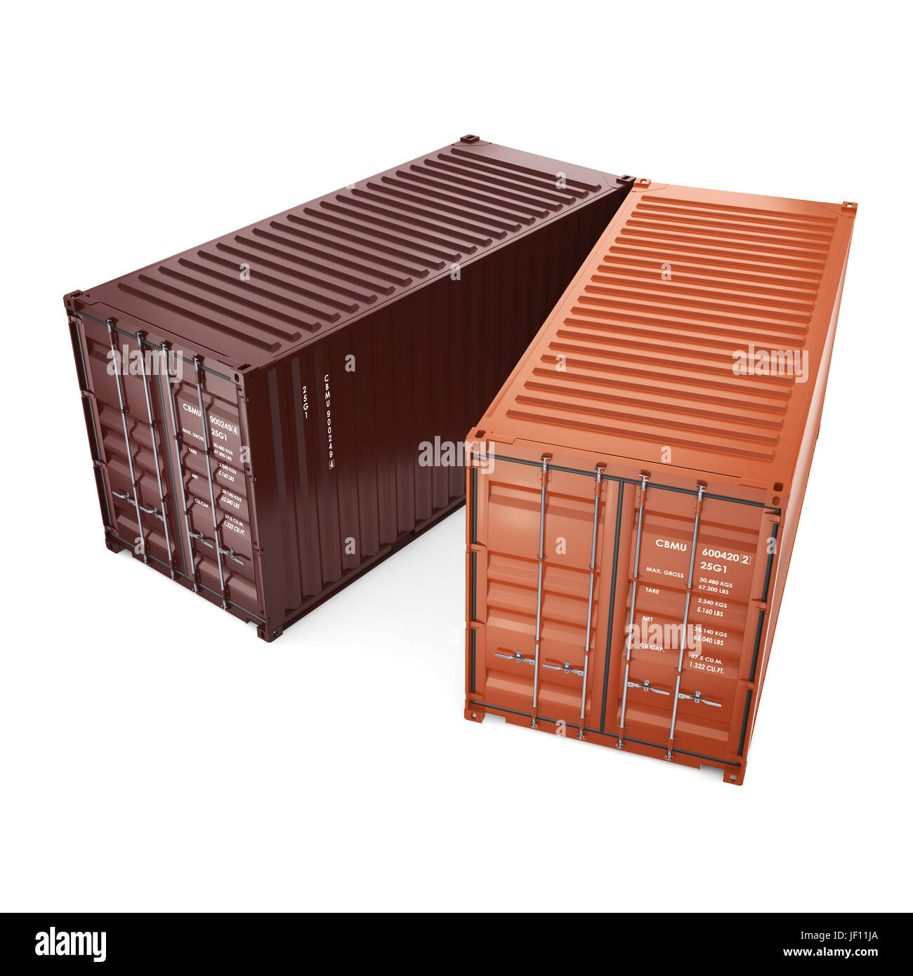 3D rendering containers Stock Photo - Alamy
