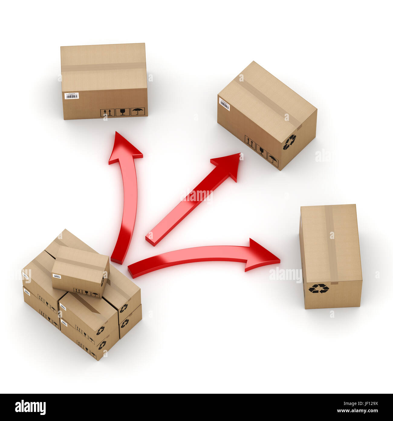 3D rendering cardboard box Stock Photo - Alamy