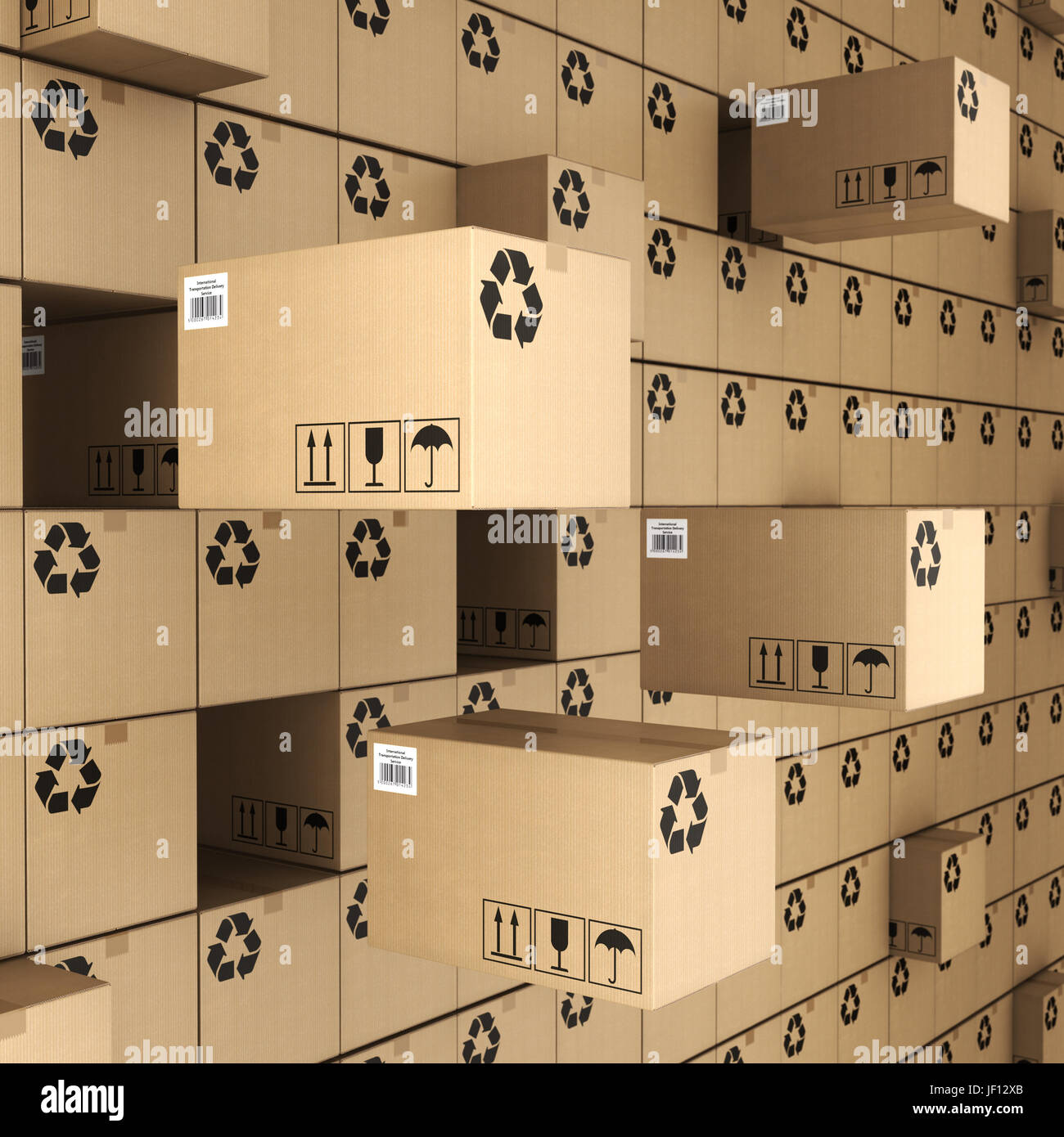 3D rendering cardboard box Stock Photo - Alamy