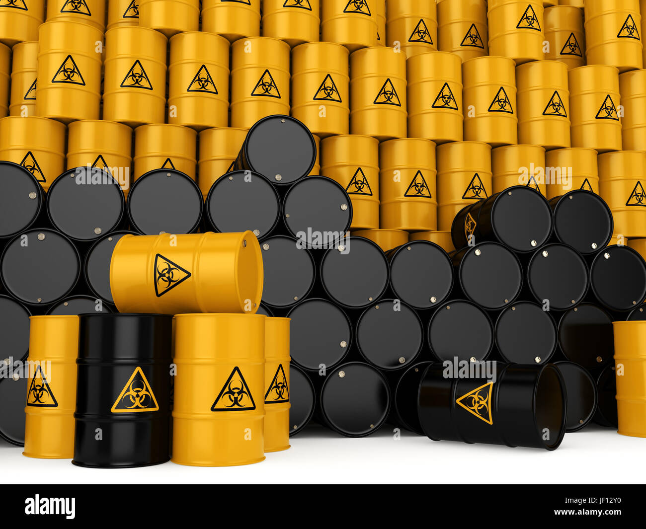Yellow biohazard waste barrels hi-res stock photography and images - Alamy