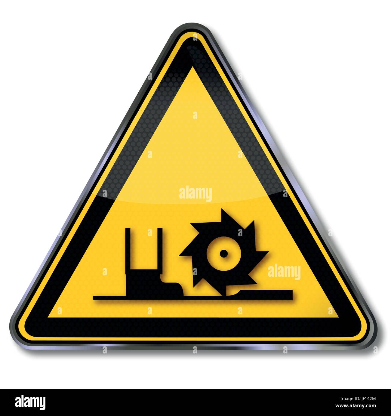 warning signs auger Stock Vector