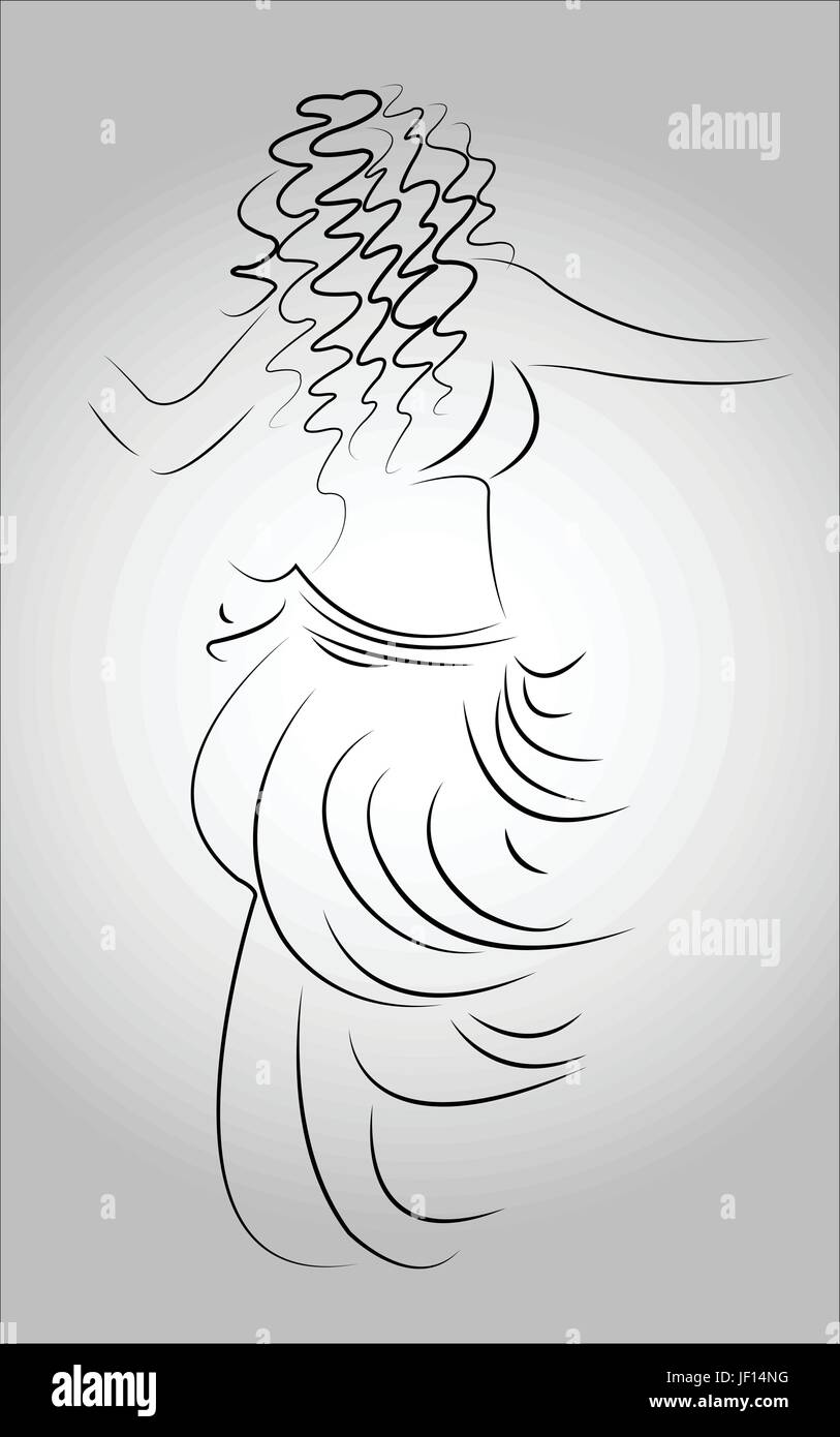 woman, humans, human beings, people, folk, persons, human, human being, hand, Stock Vector