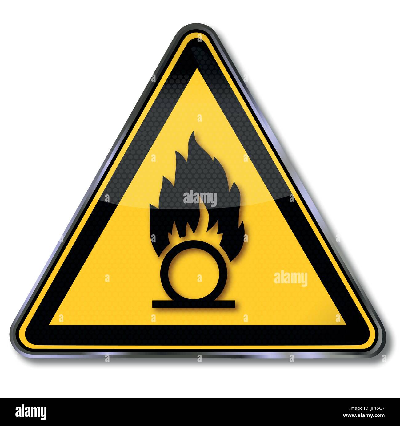 warning signs oxidants Stock Vector