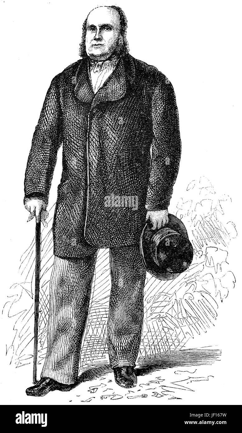 Mayer Carl Freiherr von Rothschild, 1820 - 1866, was a German Jewish banker and politician, Mayer Karl Freiherr von Rothschild, Germany, Digital improved reproduction from an original print from 1888 Stock Photo