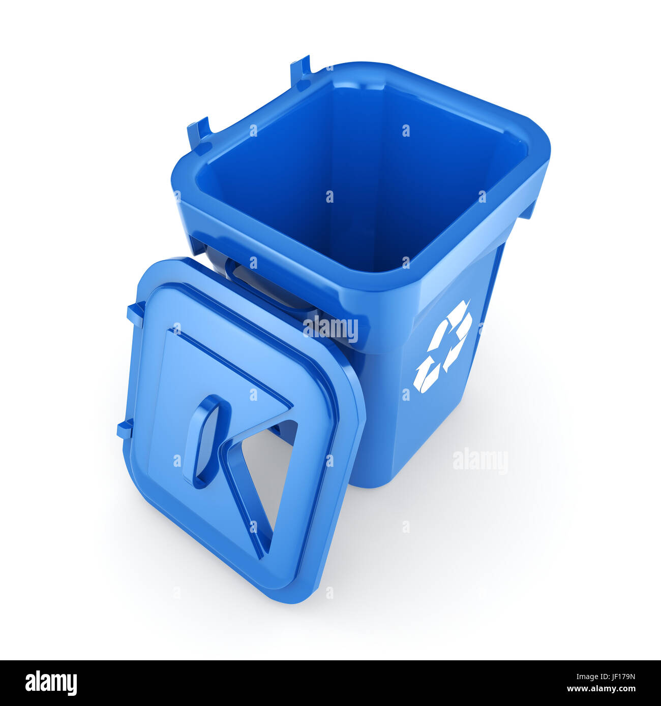 Blue Recycling Bin Stock Photo Alamy