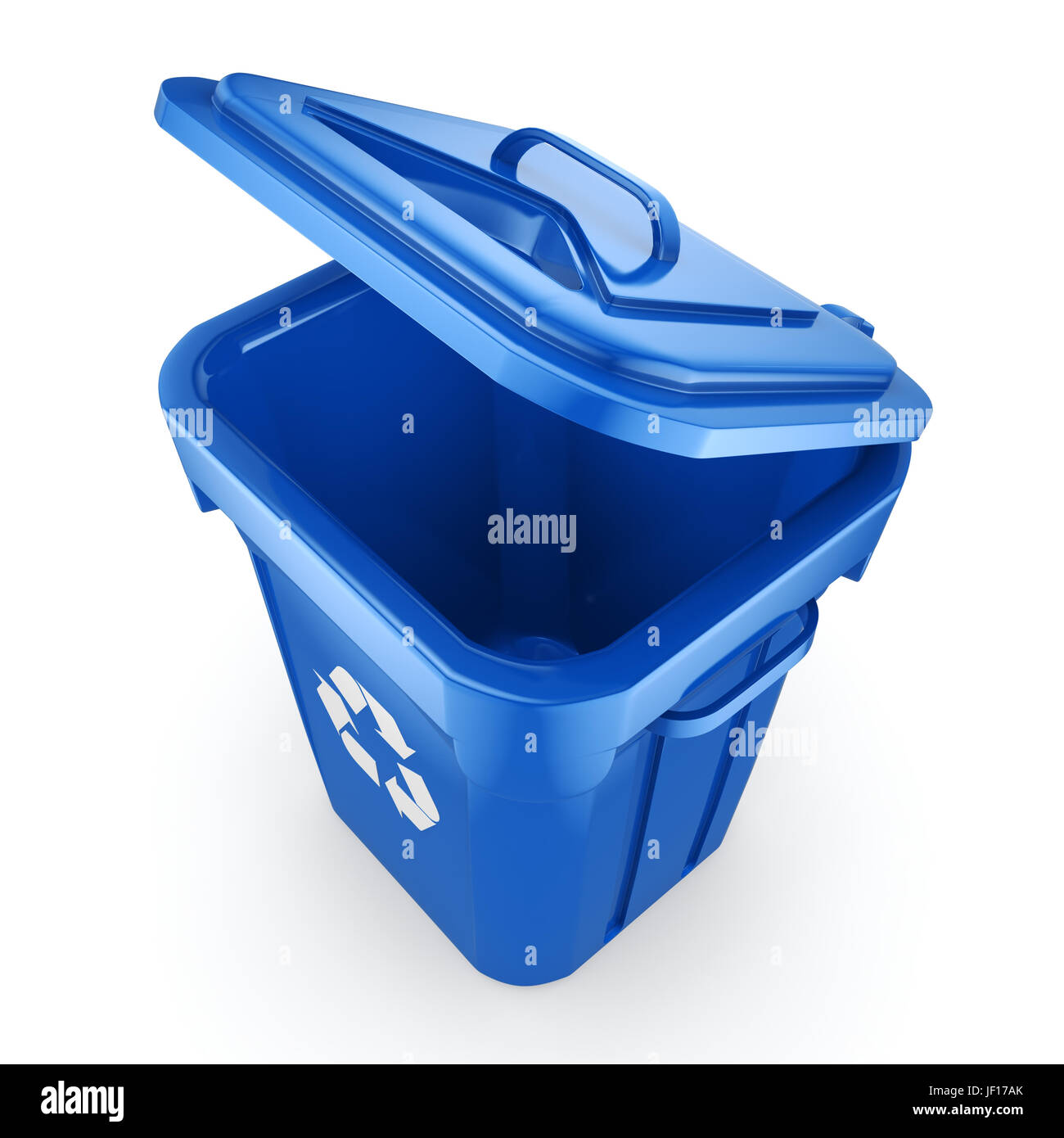 Blue Recycling Bin Stock Photo Alamy