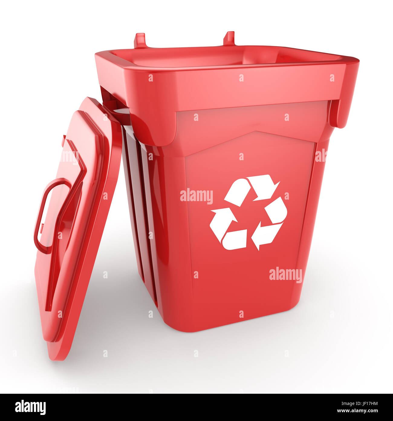 Red Recycling Bin Stock Photo Alamy