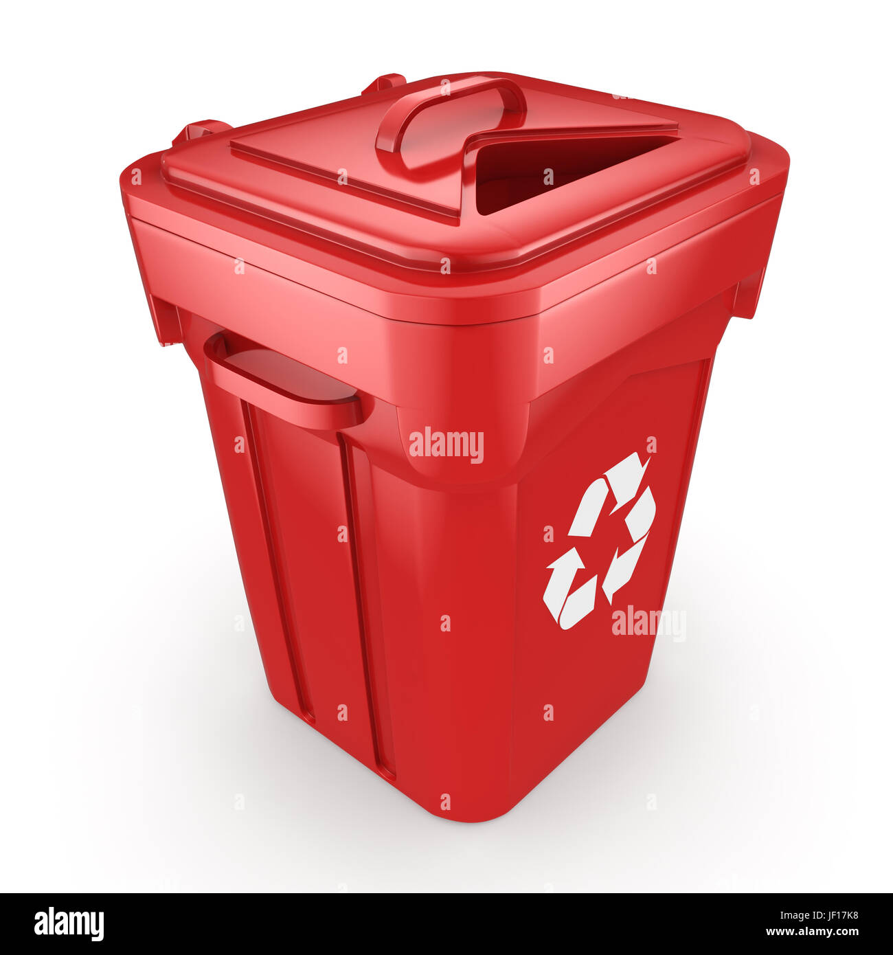 Red Recycling Bin Stock Photo Alamy