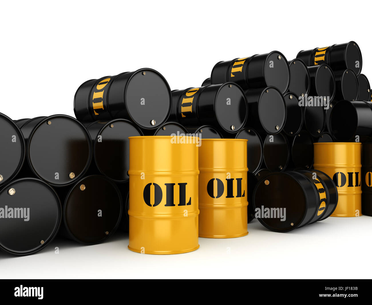 Black Oil Barrels Stock Photo Alamy