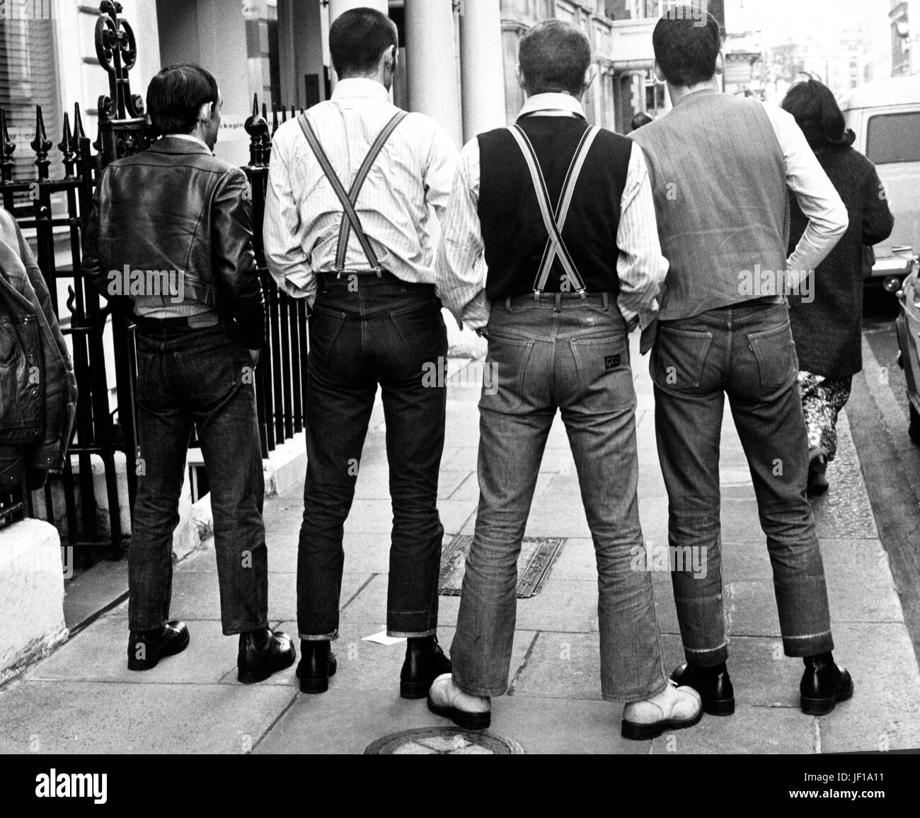 london, mods group, 1975 Stock Photo