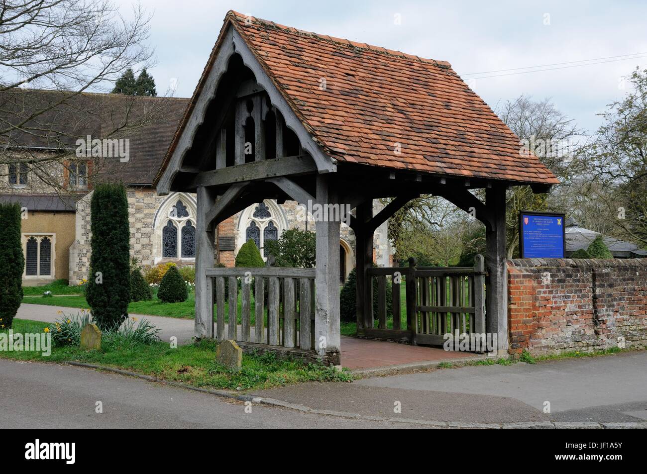 Lych gate, Abbots Langley, Hertfordshire Stock Photo Alamy