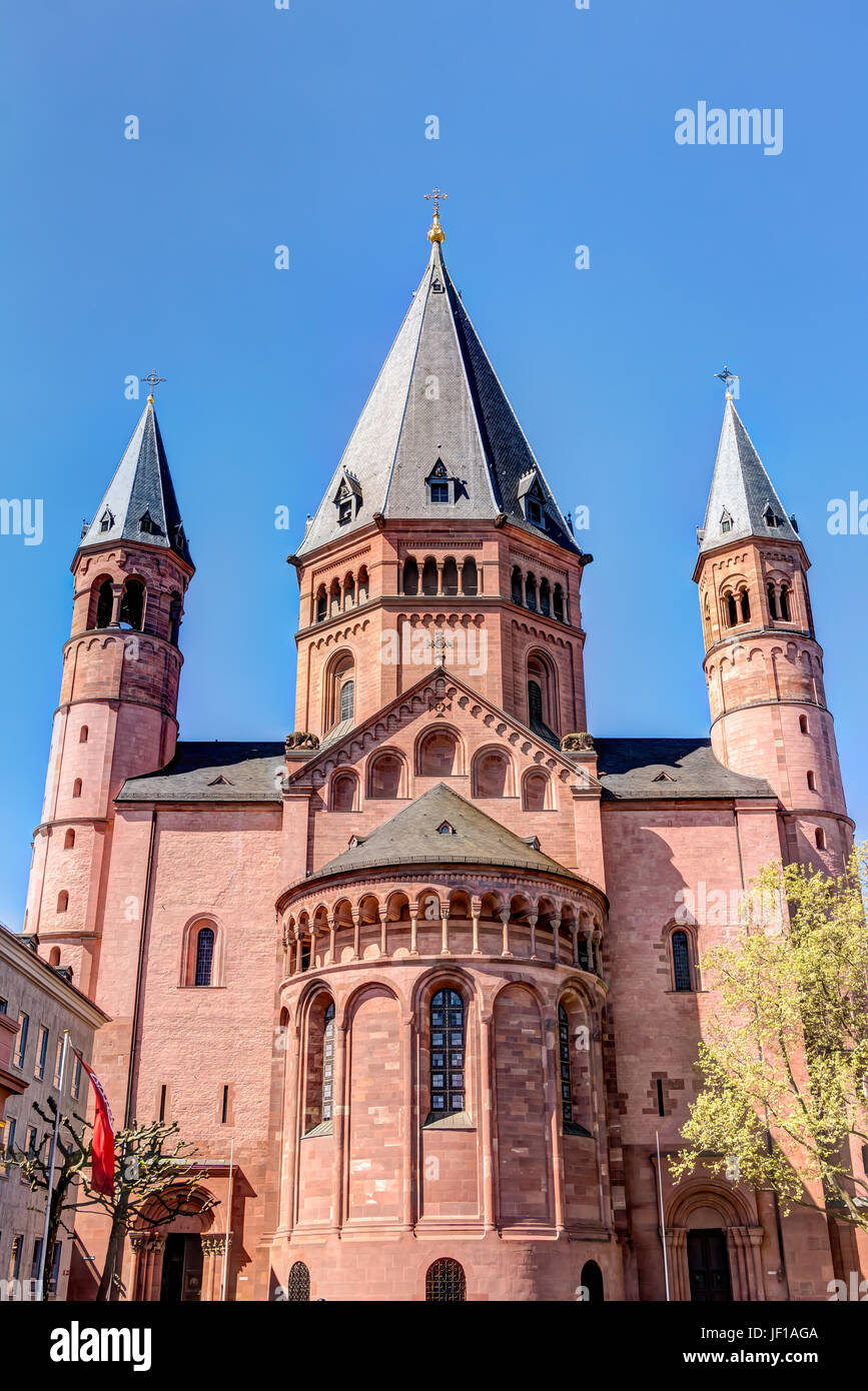 Historic Mainz Cathedral Stock Photo